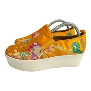 Golo Vivian Platform Silk Floral Shoes  Size 10